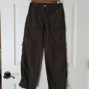 White siera girls convertible hiking pants.